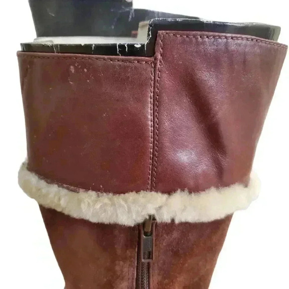 UGG Women’s Raya Knee High US 7 Heel Brown Leather - Picture 8 of 10